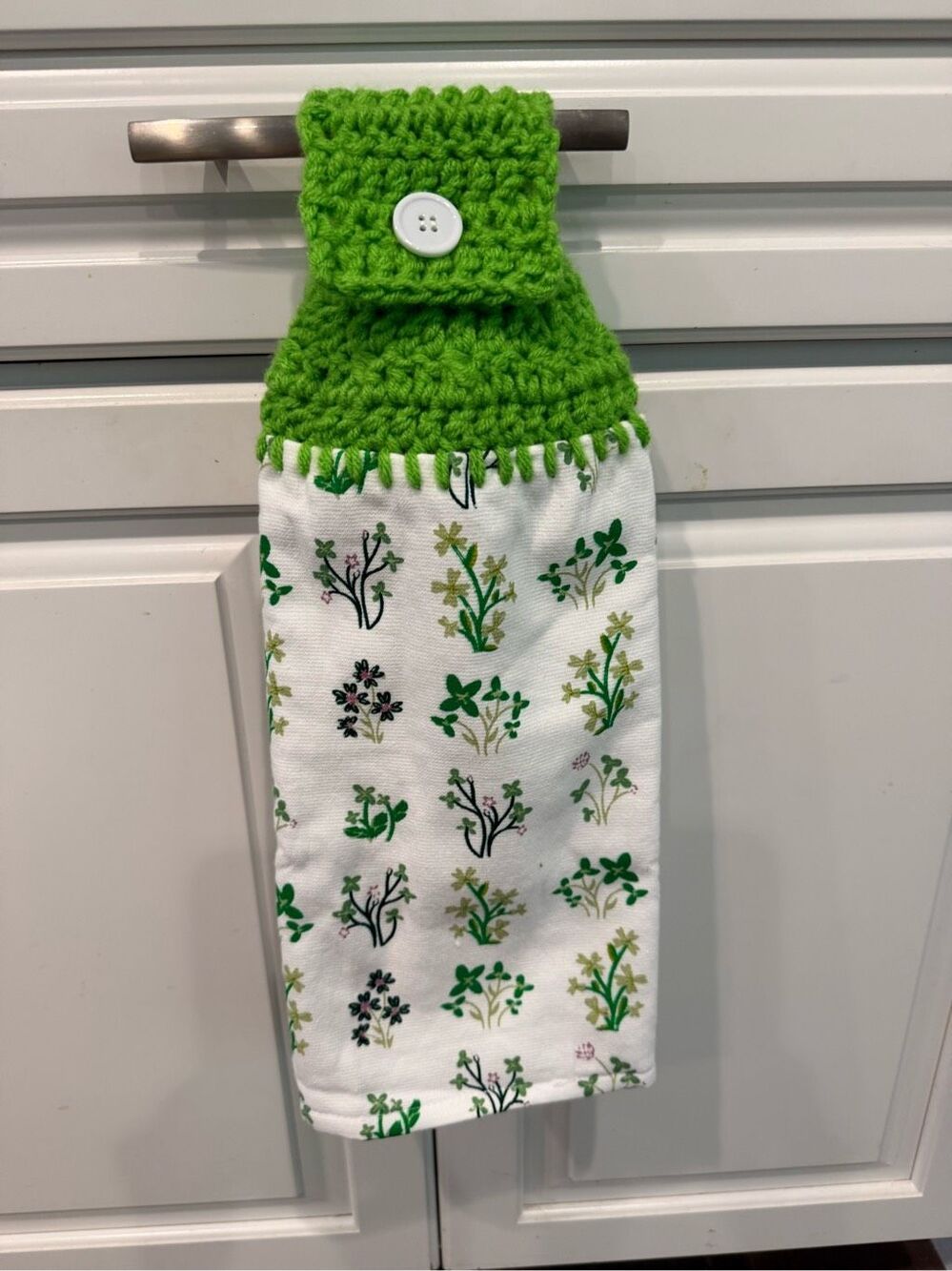 Crochet Top Kitchen Towel- Greenery